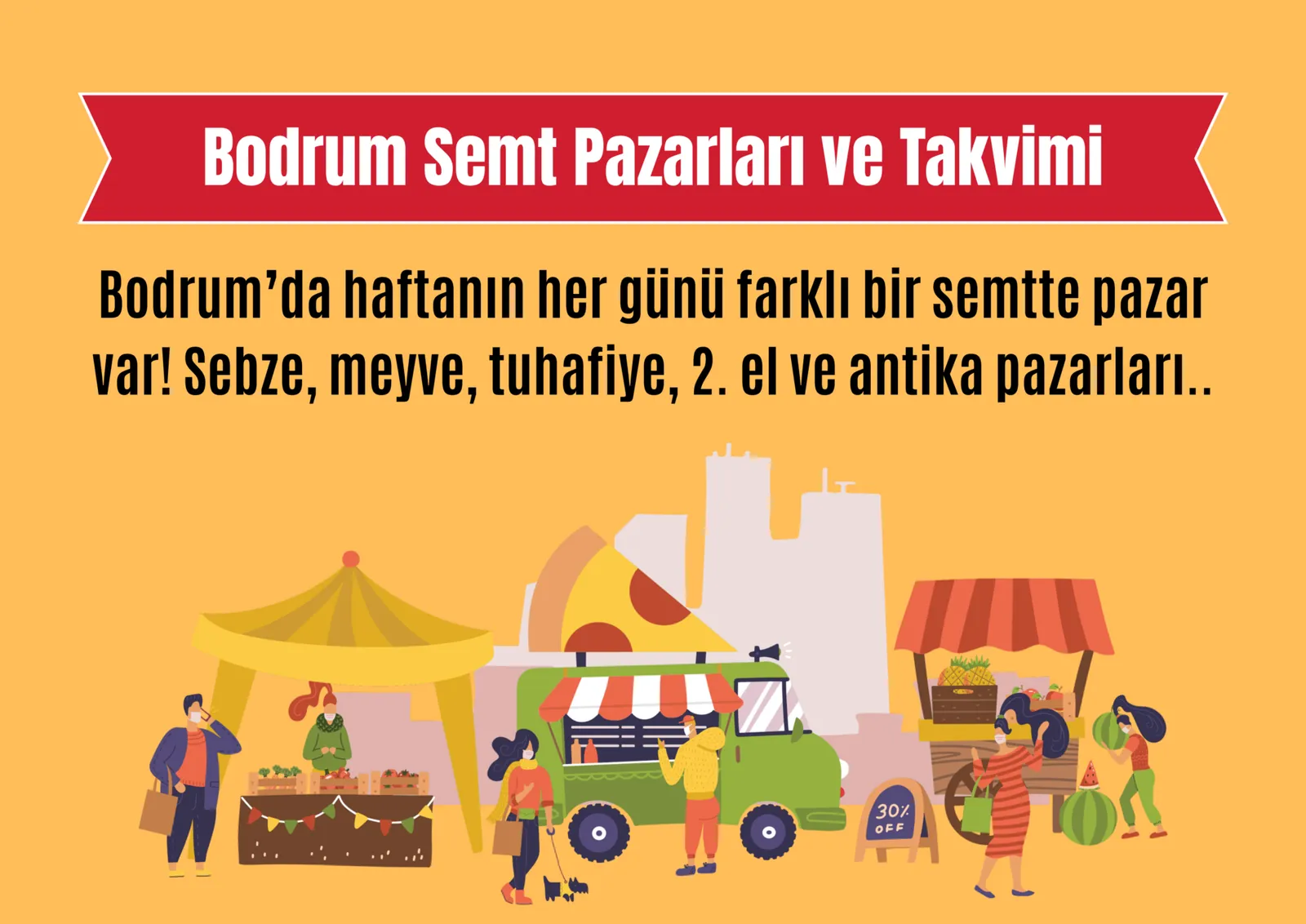 Bodrum Semt Pazarları Rehberi: Hangi Gün, Nerede Pazar Var?