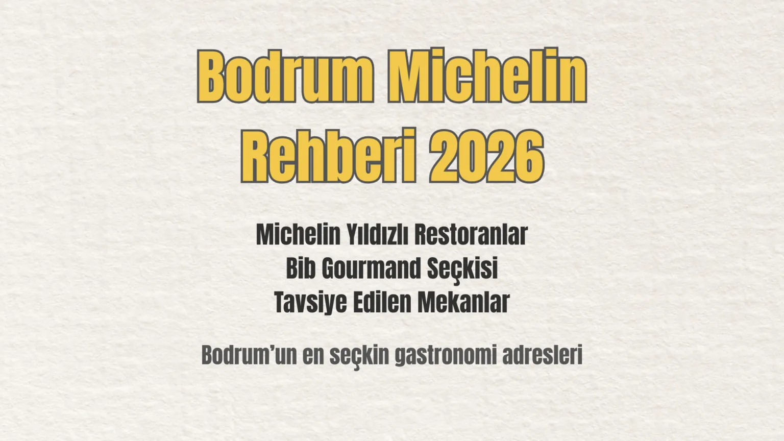 Michelin-Restaurants in Bodrum: Der komplette Führer